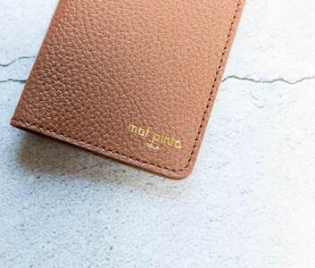 maf pinto (マフ ピント) レザーカードケース クリアポケット キャラメル ADRIA LINE 本革 日本製