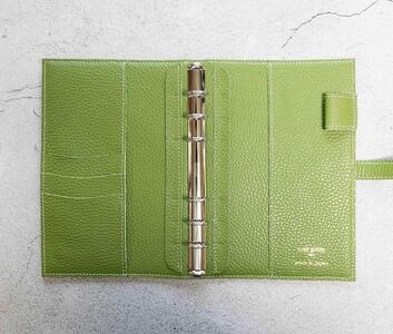 maf pinto (マフ ピント) システム手帳 グリーンティー ADRIA LINE バイブル B6 レザー 本革 日本製