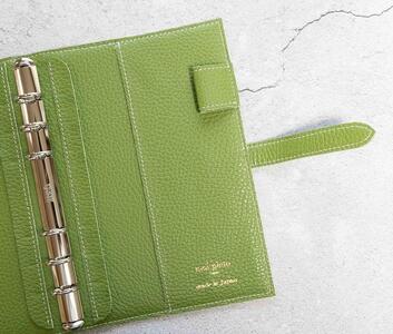maf pinto (マフ ピント) システム手帳 グリーンティー ADRIA LINE バイブル B6 レザー 本革 日本製