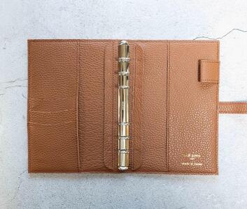 maf pinto (マフ ピント) システム手帳 キャラメル ADRIA LINE バイブル B6 レザー 本革 日本製