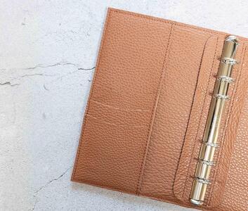 maf pinto (マフ ピント) システム手帳 キャラメル ADRIA LINE バイブル B6 レザー 本革 日本製