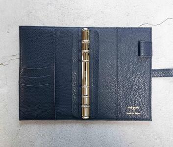 maf pinto (マフ ピント) システム手帳 ネイビー ADRIA LINE バイブル B6 レザー 本革 日本製