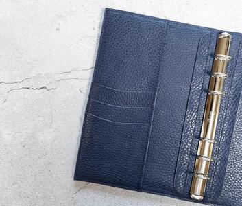 maf pinto (マフ ピント) システム手帳 ネイビー ADRIA LINE バイブル B6 レザー 本革 日本製