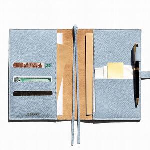 maf pinto (マフ ピント) 手帳カバー B6サイズ ライトブルー ADRIA LINE レザー 本革 日本製