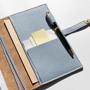 maf pinto (マフ ピント) 手帳カバー B6サイズ ライトブルー ADRIA LINE レザー 本革 日本製