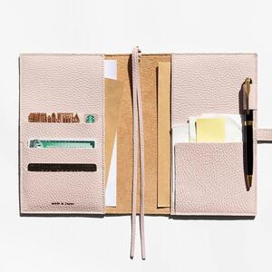 maf pinto (マフ ピント) 手帳カバー B6サイズ ライトピンク ADRIA LINE レザー 本革 日本製