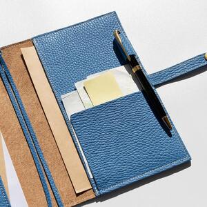 maf pinto (マフ ピント) 手帳カバー B6サイズ フレッシュブルー ADRIA LINE レザー 本革 日本製