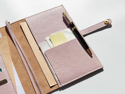 maf pinto (マフ ピント) 手帳カバー A5サイズ ライトピンク ADRIA LINE レザー 本革 日本製