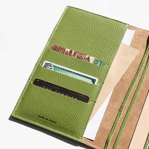 maf pinto (マフ ピント) 手帳カバー A5サイズ グリーンティー ADRIA LINE レザー 本革 日本製