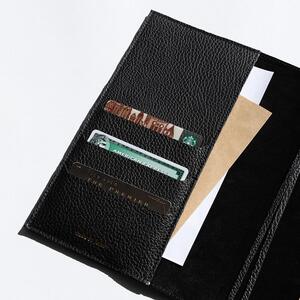 maf pinto (マフ ピント) 手帳カバー A5サイズ ブラック ADRIA LINE レザー 本革 日本製