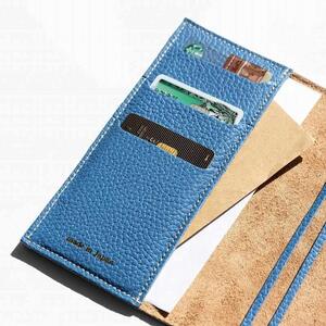 maf pinto (マフ ピント) 手帳カバー A6(文庫)サイズ フレッシュブルー ADRIA LINE レザー 本革 日本製