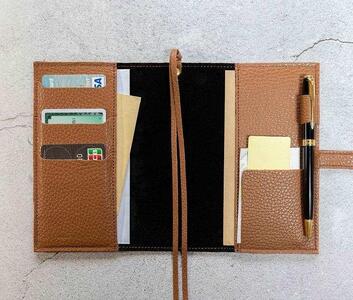 maf pinto (マフ ピント) 手帳カバー A6(文庫)サイズ キャラメル ADRIA LINE レザー 本革 日本製