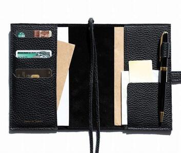 maf pinto (マフ ピント) 手帳カバー A6(文庫)サイズ ブラック ADRIA LINE レザー 本革 日本製