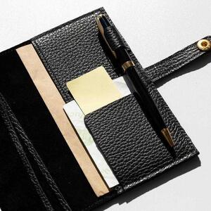 maf pinto (マフ ピント) 手帳カバー A6(文庫)サイズ ブラック ADRIA LINE レザー 本革 日本製