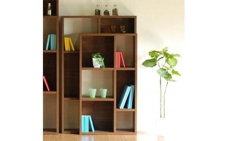 フレーム(ロータイプ)オープンシェルフL ダークブラウン 幅 85 高さ135 間仕切り収納