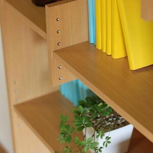 RIDE ライド 90シェルフ ライトブラウン 幅90 高さ182 さまざまなサイズの本を収納できる段違い棚