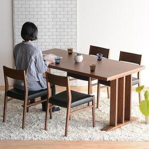DT09 ウレタン DC01 オールマイティブラック ウォールナット 5点 ダイニングセット