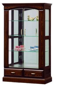 【開梱設置】バーボン80(M)コレクションボード(幅80cm×奥行47cm×高さ140cm)| コレクションケース ガラス 飾り棚 コレクションラック 完成品 ショーケース 大型 フィギュア ケース 魅せる収納 コレクション 棚 アンティーク 家具