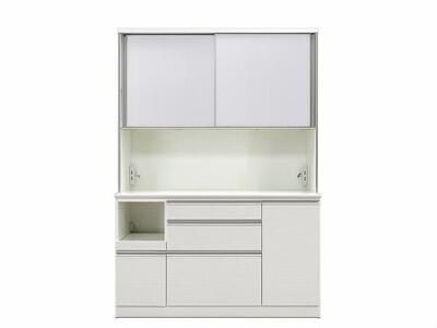 シュシュ キッチンボード 幅140cm オープンボード カップボード 引き戸 食器棚 完成品 ダイニングボード 大川家具