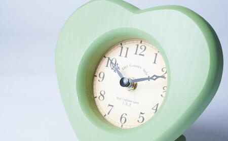 ハート置き時計 ロイヤルグリーン