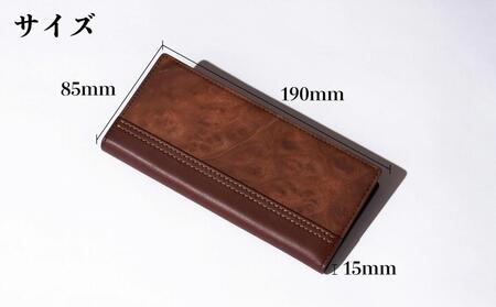 木の長財布 楠バール