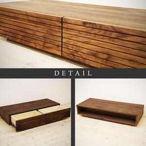 【大川家具】無垢材 センターテーブル ローテーブル 食卓テーブル ちゃぶ台 リビングテーブル 収納 風雅 幅1200 ウォールナット おしゃれ  天然木   組み立て不要   高級感 【設置付き】