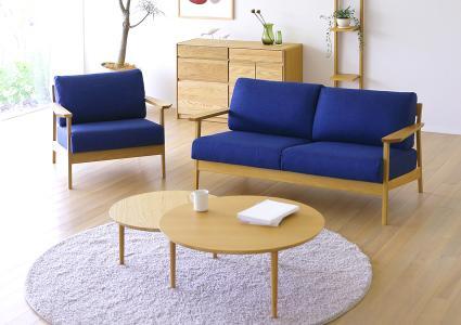 【開梱設置】高野木工 バルーンリビングテーブル 90-2枚 ホワイトオーク【10年保証】