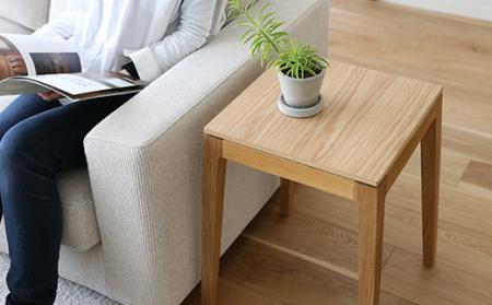 【開梱設置】高野木工 モル 40×40サイドテーブル ウォルナット【10年保証】