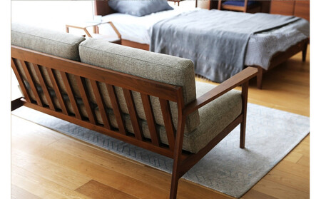 【開梱設置】高野木工 CEBU セブ ソファ 2.5人掛け ウォルナット 【10年保証】