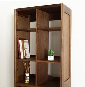 大川家具 ファイン 60cm ブックシェルフ 高さ185cm 天然木ウォールナット