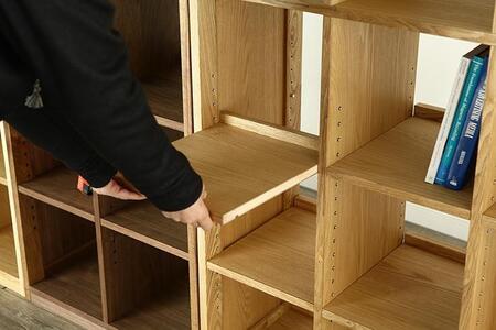 大川家具 ファイン 60cm ブックシェルフ 高さ185cm 天然木ウォールナット