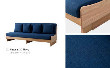 ソファ ソファベッド 幅200 トゥデイ2 200ごろ寝ソファ＜NA×ネイビー＞【モーブル】【大川家具】