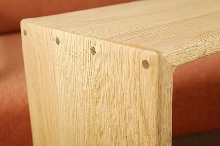 大川家具 Cワゴン 45cm サイドテーブル 天然木レッドオーク 無垢 野中木工所