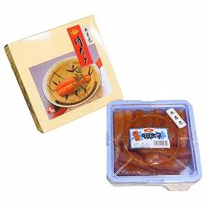 宮近　無着色　辛子明太子450g(1本物)　化粧箱　包装紙付　