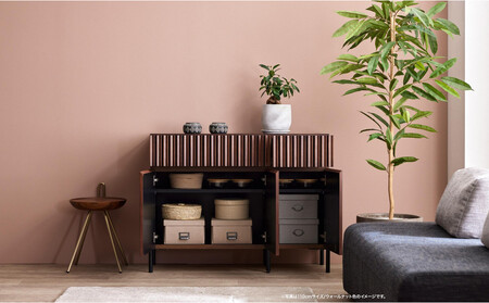 キャビネット 110cm サイドボード ルーク2 <オークヴィンテージナチュラル>【モーブル/大川家具】