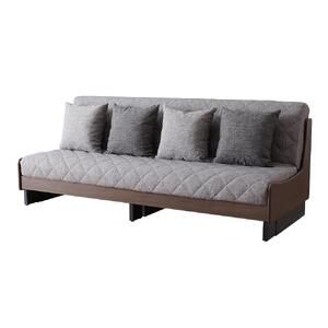 ソファ ソファベッド 幅200 ドロシー2 200ごろ寝ソファ＜ブラウン×ライトグレー＞【モーブル】【大川家具】