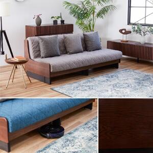 ソファ ソファベッド 幅180ドロシー2 180ごろ寝ソファ＜ナチュラル×ライトグレー＞【モーブル】【大川家具】