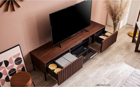 テレビボード 160cm ローボード ルーク2 <ウォールナット>【モーブル/大川家具】