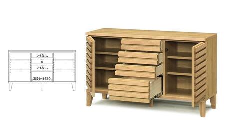【幅119.0 奥行41.5 高さ71.7】セゾン119サイドボード（ウォールナット）