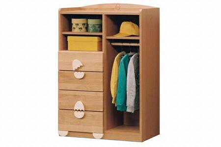 【幅80 奥行42 高さ116.1】お片づけしたくなる園児子供収納「たまご８０子供衣類一式収納」