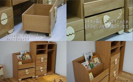 【幅60 奥行42 高さ80.3】お片づけしたくなる園児子供収納「たまご６０絵本棚おもちゃ収納」
