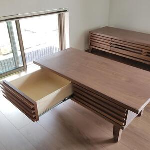 【幅101.9 奥行50 高さ38.4】タイム102リビングテーブル（レッドオーク）