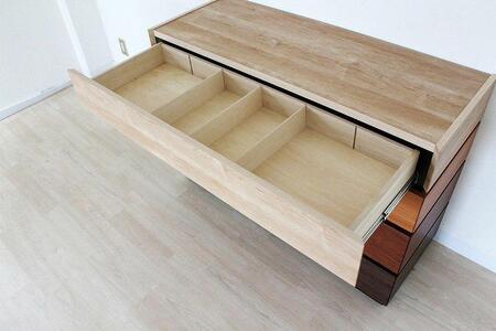 【幅114.6 奥行42.8 高さ80.3】モダニカ115-4チェスト