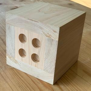 国産ヒノキ材 ウッドブロック 15cm角