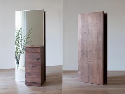 CARAMELLA Storage Mirror (R) walnut