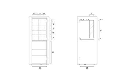 CARAMELLA Storage Mirror (R) walnut