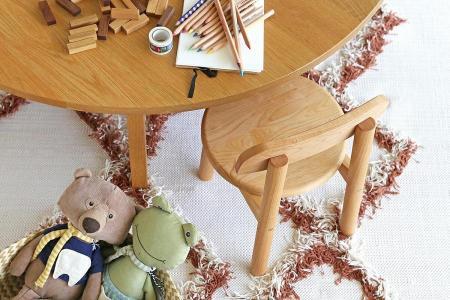 【開梱設置】高野木工 NIKA ニカ キッズチェア クリア塗装【10年保証】