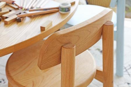 【開梱設置】高野木工 NIKA ニカ キッズチェア クリア塗装【10年保証】