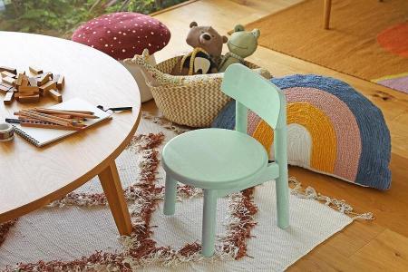 【開梱設置】高野木工 NIKA ニカ キッズチェア パステルグリーン【10年保証】