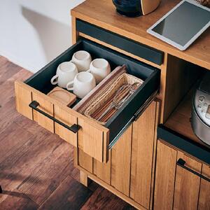 【Jyenero／ジェネロ 幅80cmカウンターボード】★大容量の収納と部屋に合わせやすいデザイン